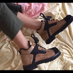 SOLD! Vintage 1996 Chanel Hiking Boots two toned